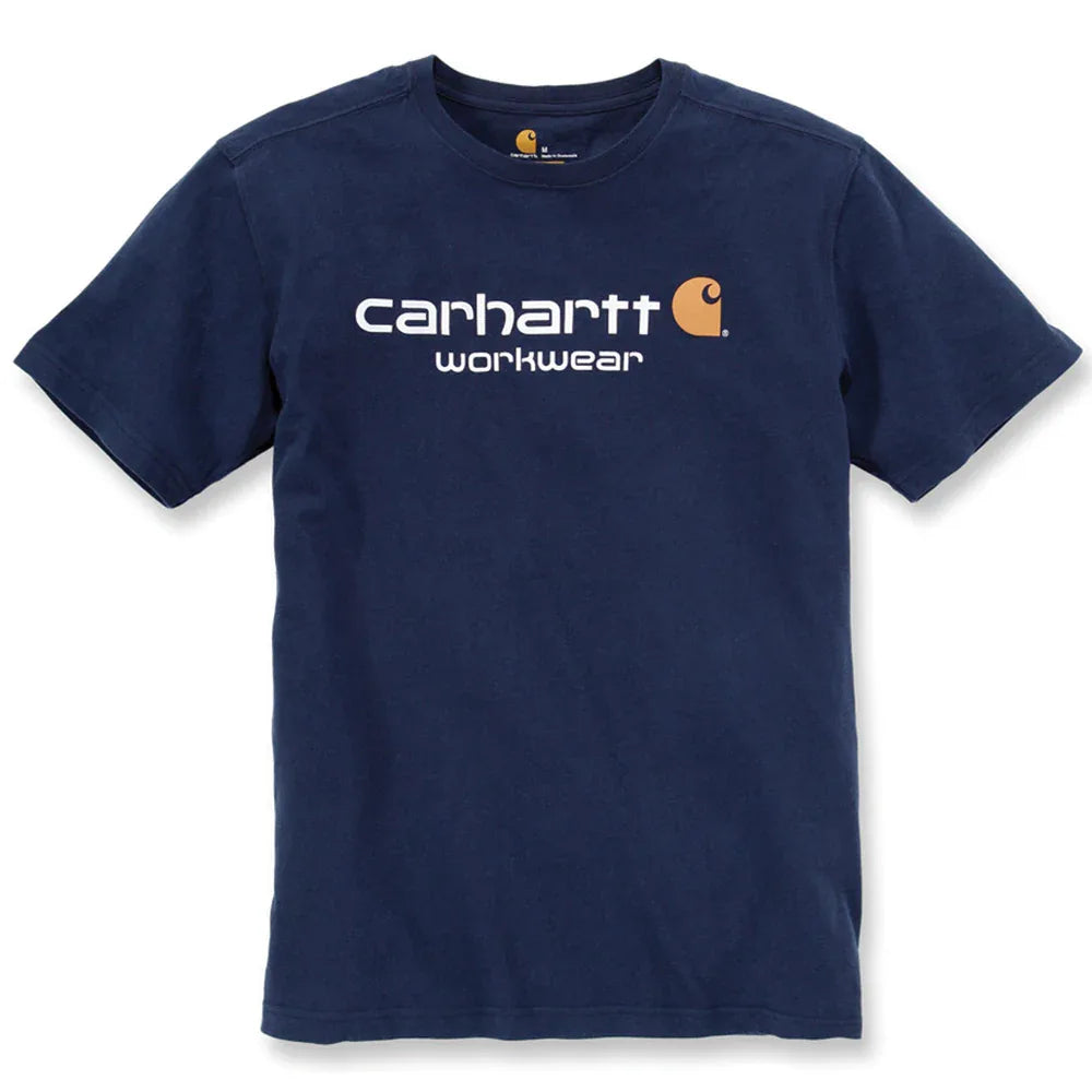 Carhartt Workwear Core Logo S/S T-Shirt - Navy - RSEA Safety Outlet