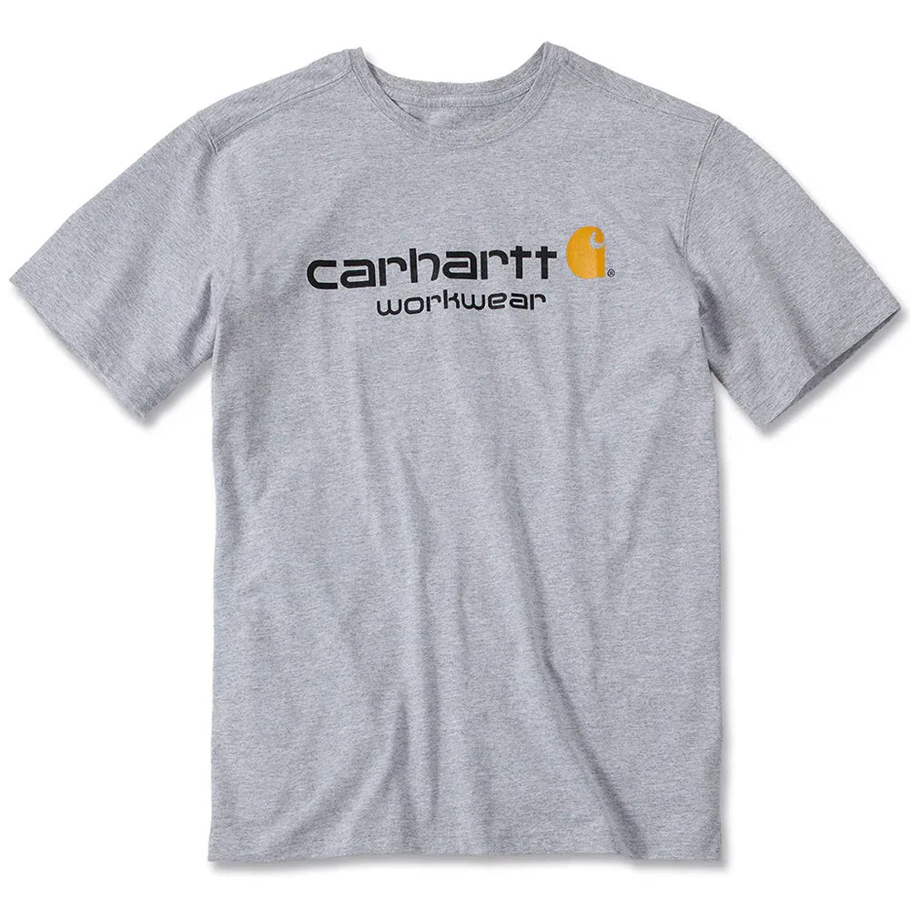 Carhartt Workwear Core Logo S/S T-Shirt - Heather Grey - RSEA Safety Outlet