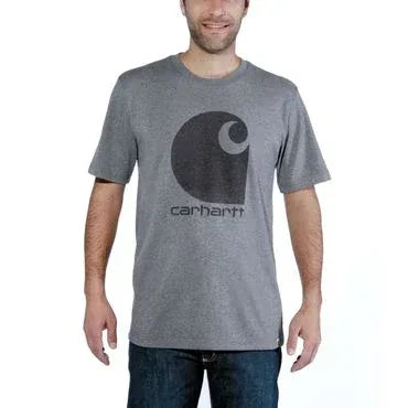 Carhartt C-Logo S/S T-Shirt - Granite Heather - RSEA Safety Outlet