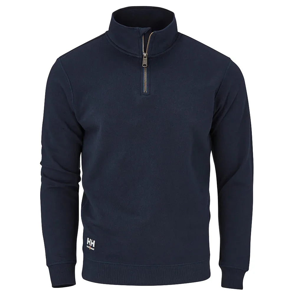 Harry② Helly Hansen Oxford Half Zip Sweatshirt - Navy – RSEA Safety Outlet