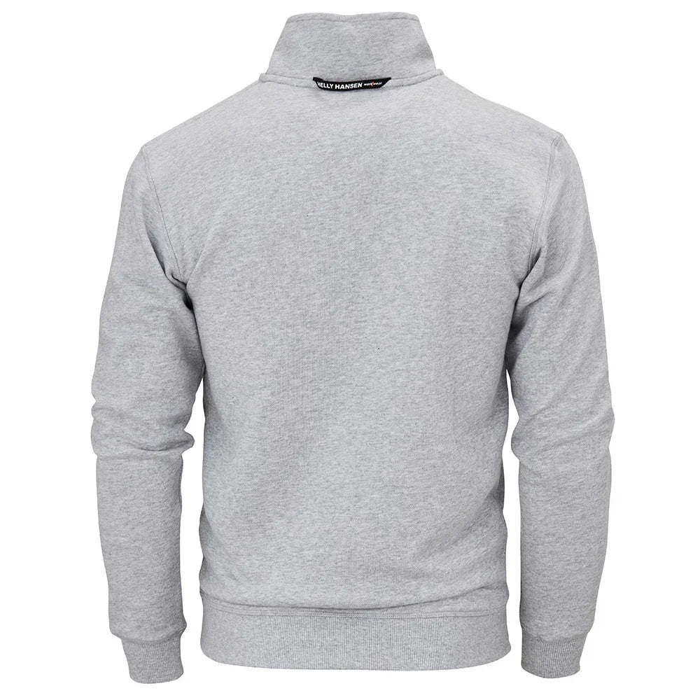 Helly Hansen Oxford Half Zip Sweatshirt - Grey Melange - RSEA Safety Outlet