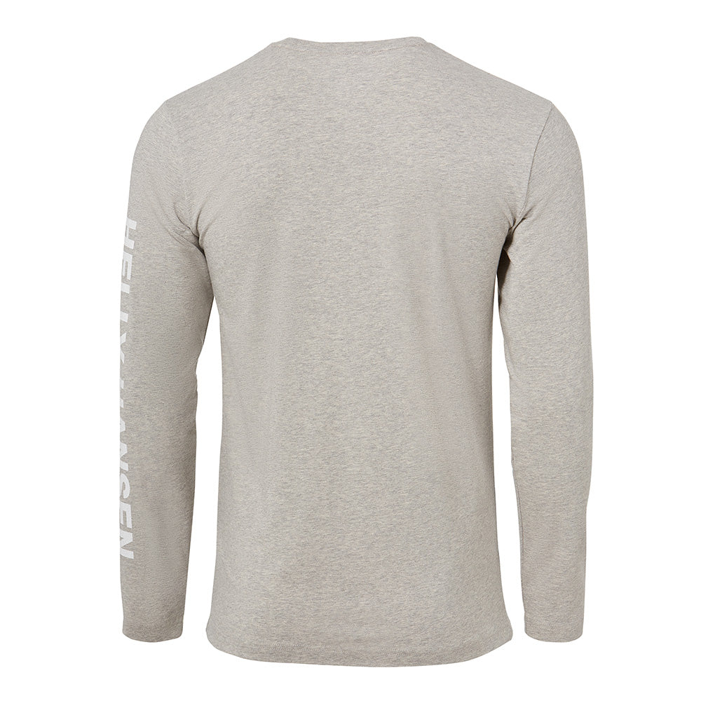 Helly Hansen Graphic Long Sleeve T-Shirt - Grey Melange