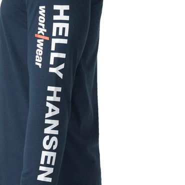 Helly Hansen Classic Logo Longsleeve T-Shirt - Navy - RSEA Safety Outlet