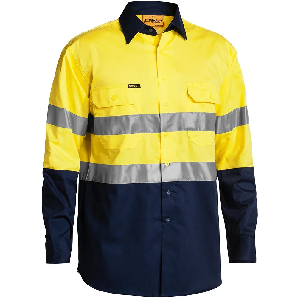 Bisley Two Tone Hi-Vis Cool Lightweight Taped Shirt - RSEA Safety Outlet
