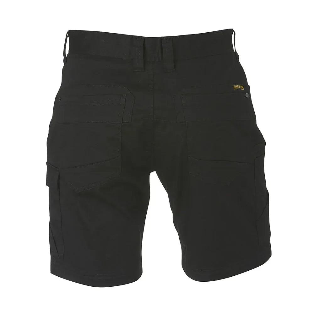 ELEVEN Workwear Cargo Stretch Work Short - Black - RSEA Safety Outlet