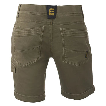 ELEVEN Workwear Fusion Knit Cargo Work Short - Dirty Olive - RSEA Safety Outlet