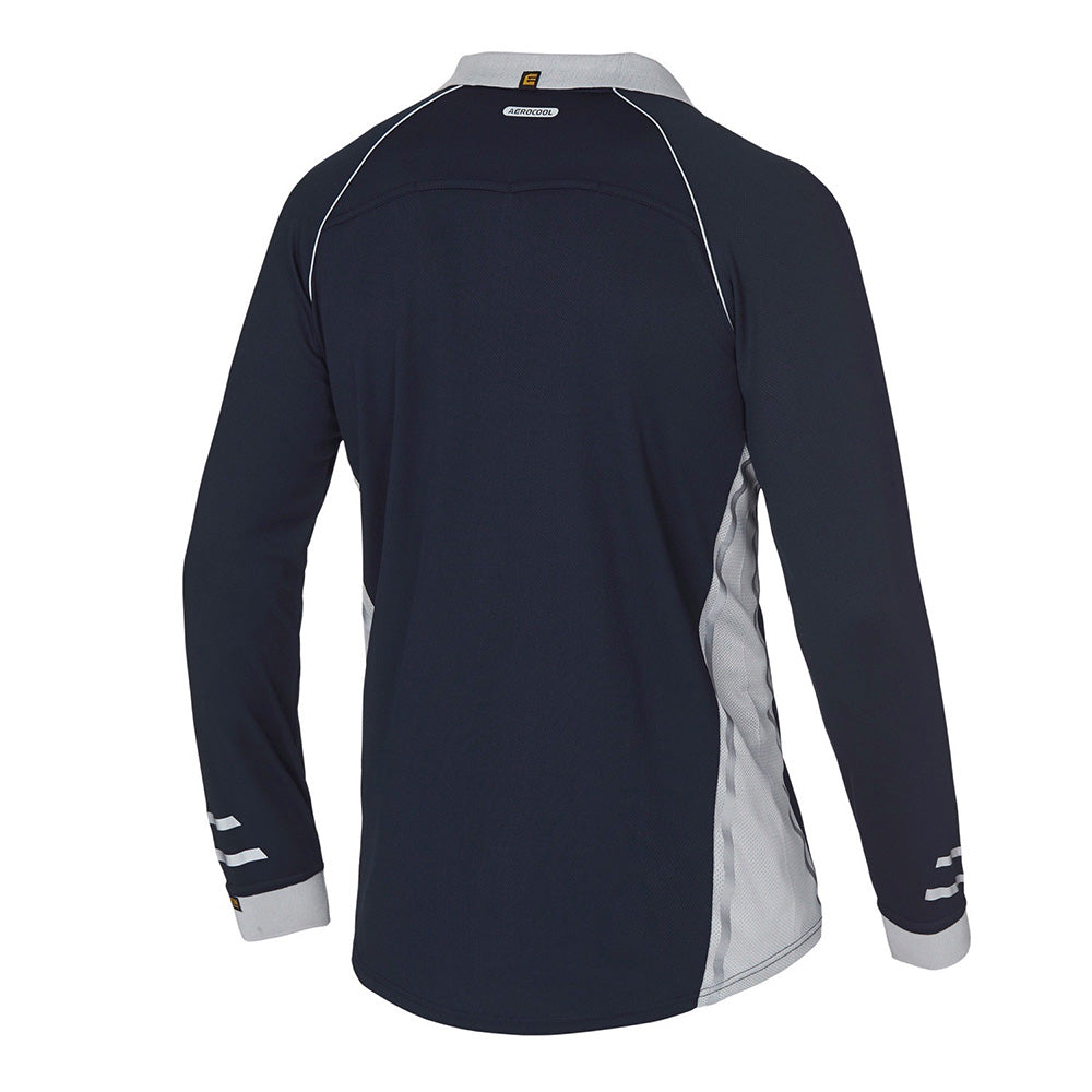 ELEVEN Workwear AEROCOOL L/S Polo Shirt - Navy