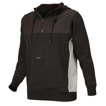 ELEVEN Workwear 1/4 Zip Contrast Panel Hoodie - RSEA Safety Outlet