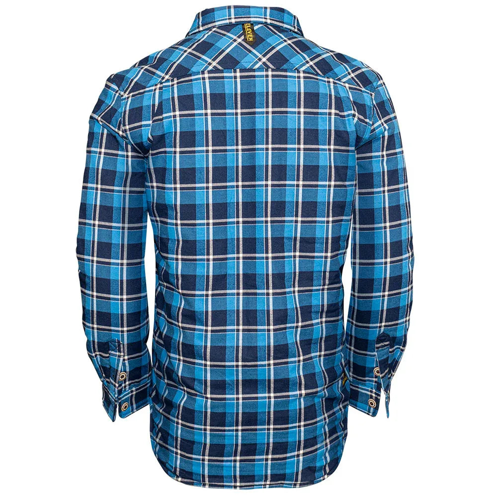 ELEVEN Workwear Quilted Flannel Shacket - Black/Blue - RSEA Safety Outlet