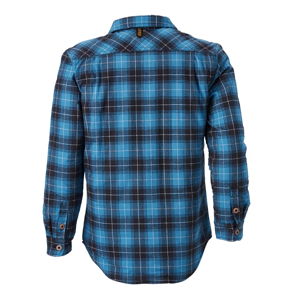 ELEVEN Workwear Quilted Flannel Shacket - Indigo/Navy - RSEA Safety Outlet