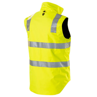 ELEVEN Workwear Day/Night Hi-Vis 3M 'Hoop' Taped Reversible Vest - Yellow - RSEA Safety Outlet