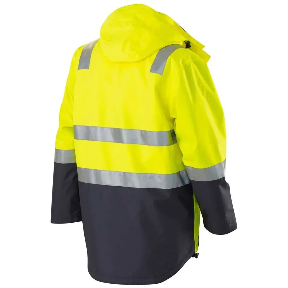 ELEVEN Workwear Waterproof 3M 'Hoop' Taped 4-in-1 Jacket Set - Yellow Navy - RSEA Safety Outlet