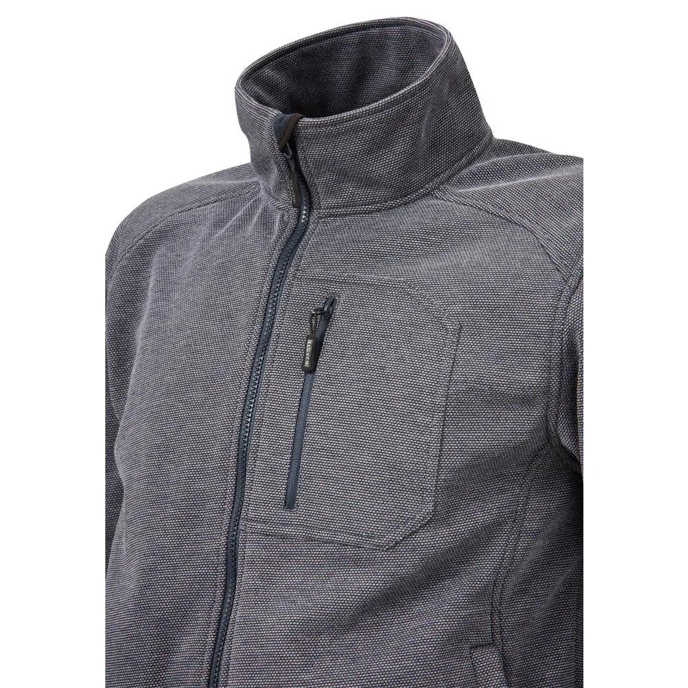 ELEVEN Workwear Textured Zip Front Knitted Jacket - Navy/Blue - RSEA Safety Outlet