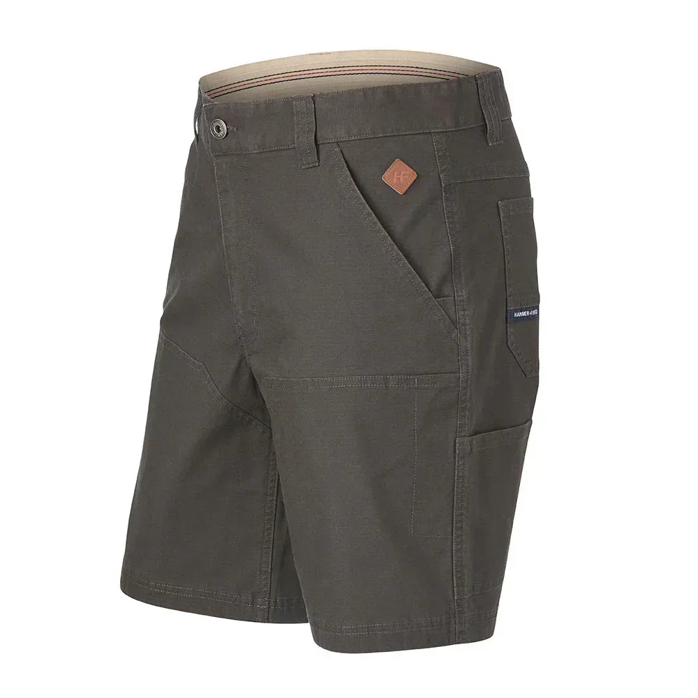 Hammer + Field Workwear Long Length Seam Pocket Stretch Short - Charcoal - RSEA Safety Outlet