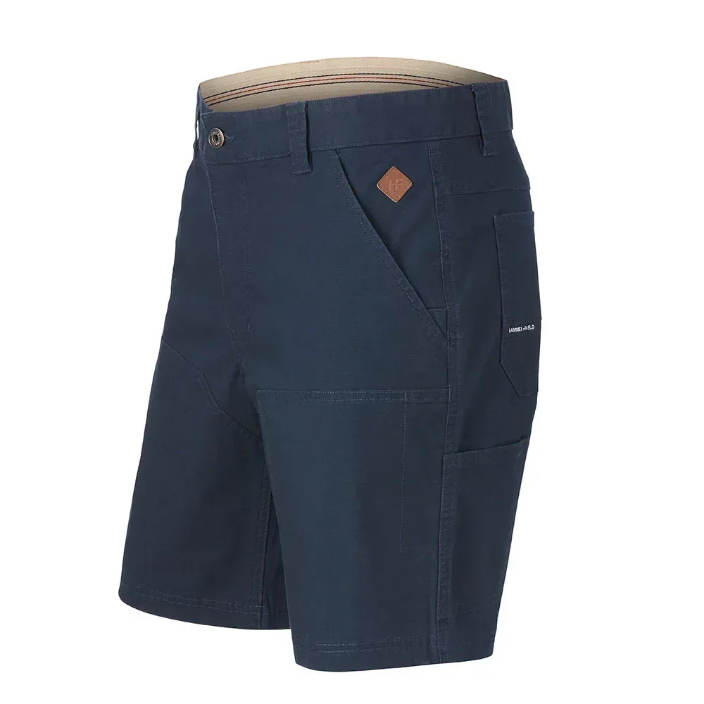 Hammer + Field Workwear Long Length Seam Pocket Stretch Short - Navy - RSEA Safety Outlet