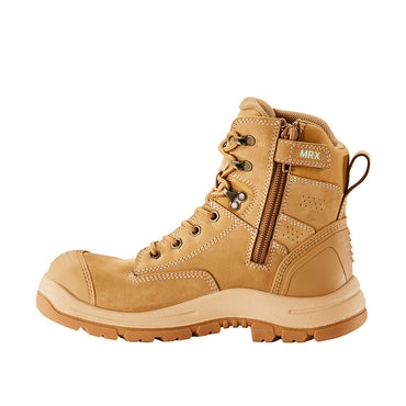 M.R.X. Brady Mid Zip Sided Safety Boots - Wheat - RSEA Safety Outlet