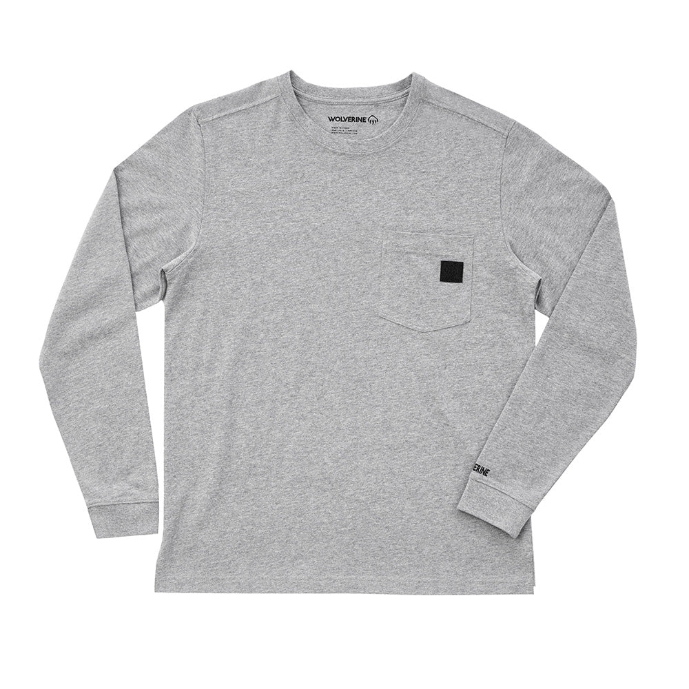Wolverine Guardian Cotton Long Sleeve Tee - Heather Gray