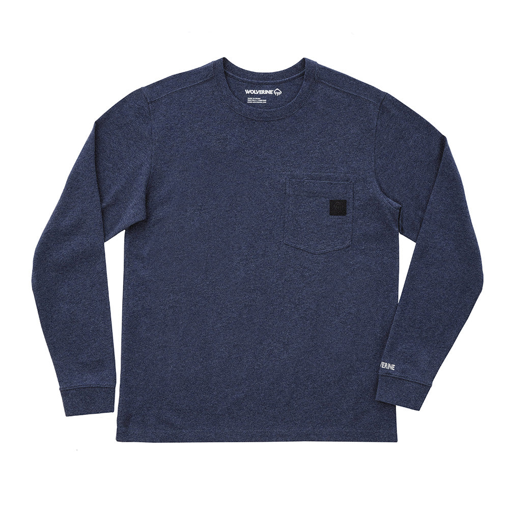 Wolverine Guardian Cotton Long Sleeve Tee - Light Blue Heather