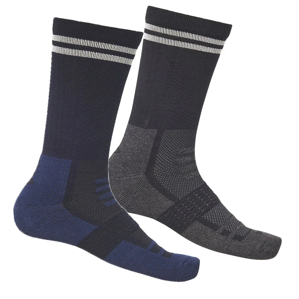 WickTX Moisture Wicking Mid Length Crew Socks (2pk) - RSEA Safety Outlet