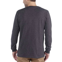 Carhartt Block Logo L/S T-Shirt - Carbon Heather - RSEA Safety Outlet