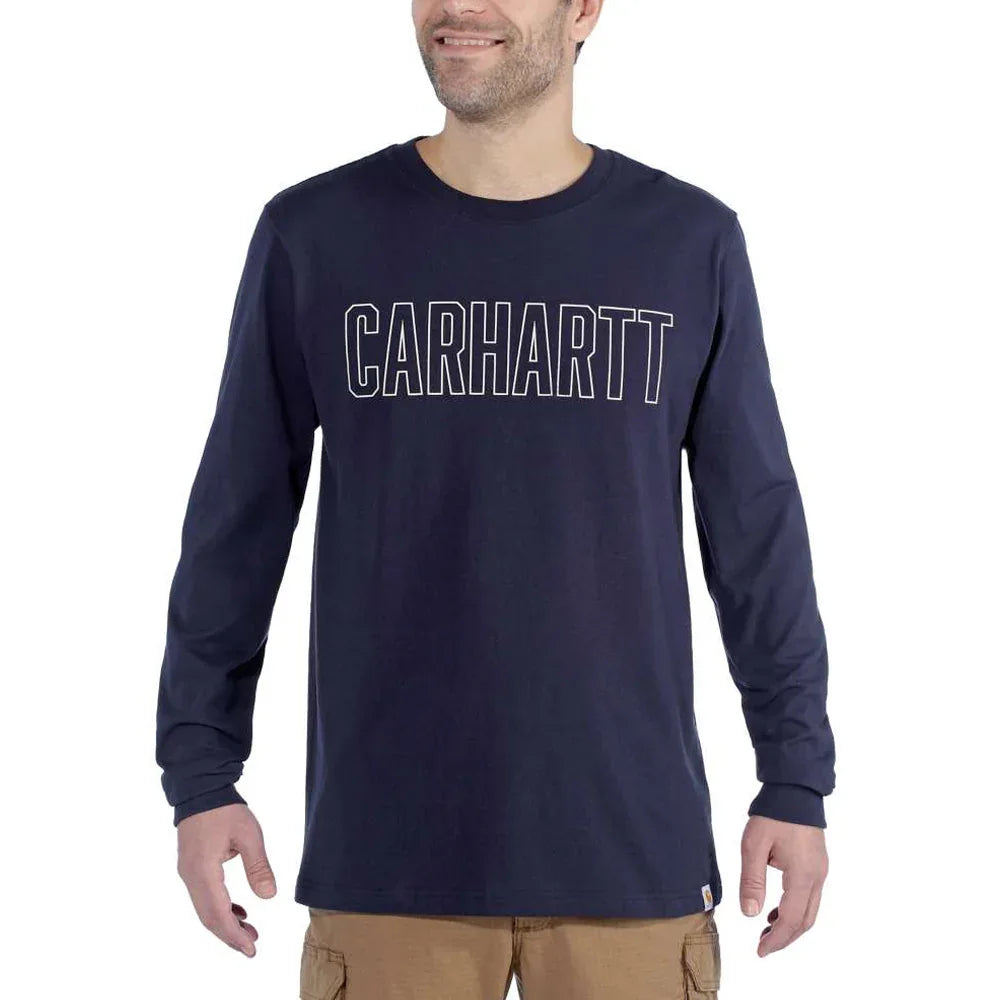 Carhartt Block Logo L/S T-Shirt - RSEA Safety Outlet