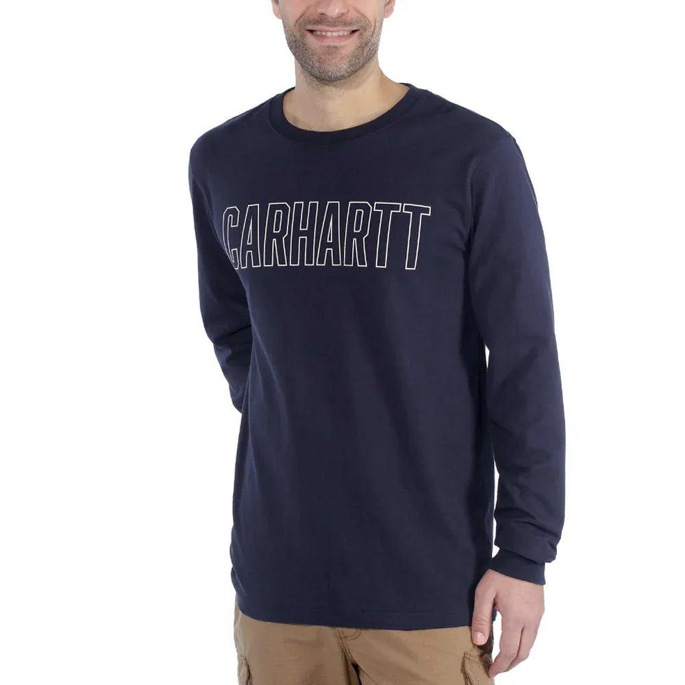 Carhartt Block Logo L/S T-Shirt - RSEA Safety Outlet
