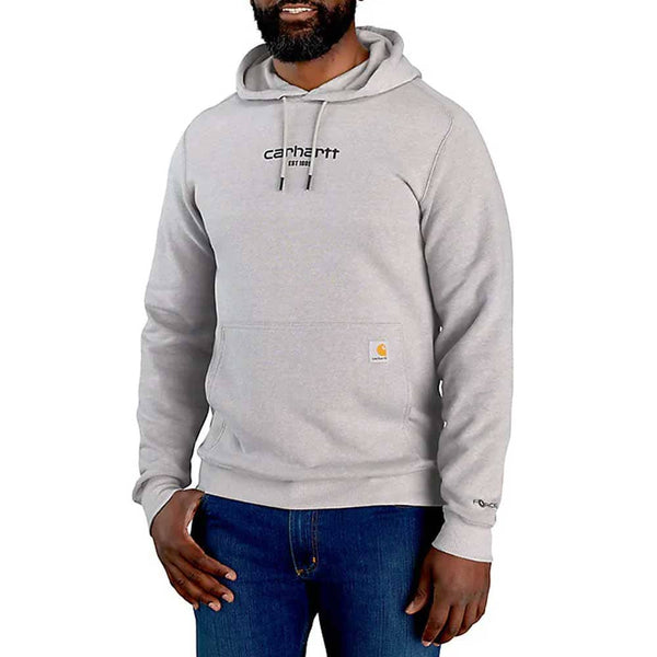 Carhartt Force® Relaxed Fit Lightweight Logo Graphic Hoodie - Asphalt Heather