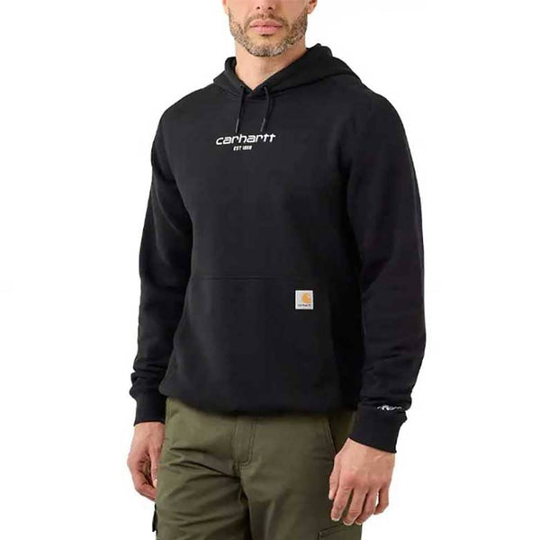 Carhartt Force® Relaxed Fit Lightweight Logo Graphic Hoodie - Black