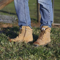 MONGREL 'P' Series Wheat High Leg Zip Sided Safety Boots 251050 - RSEA Safety Outlet