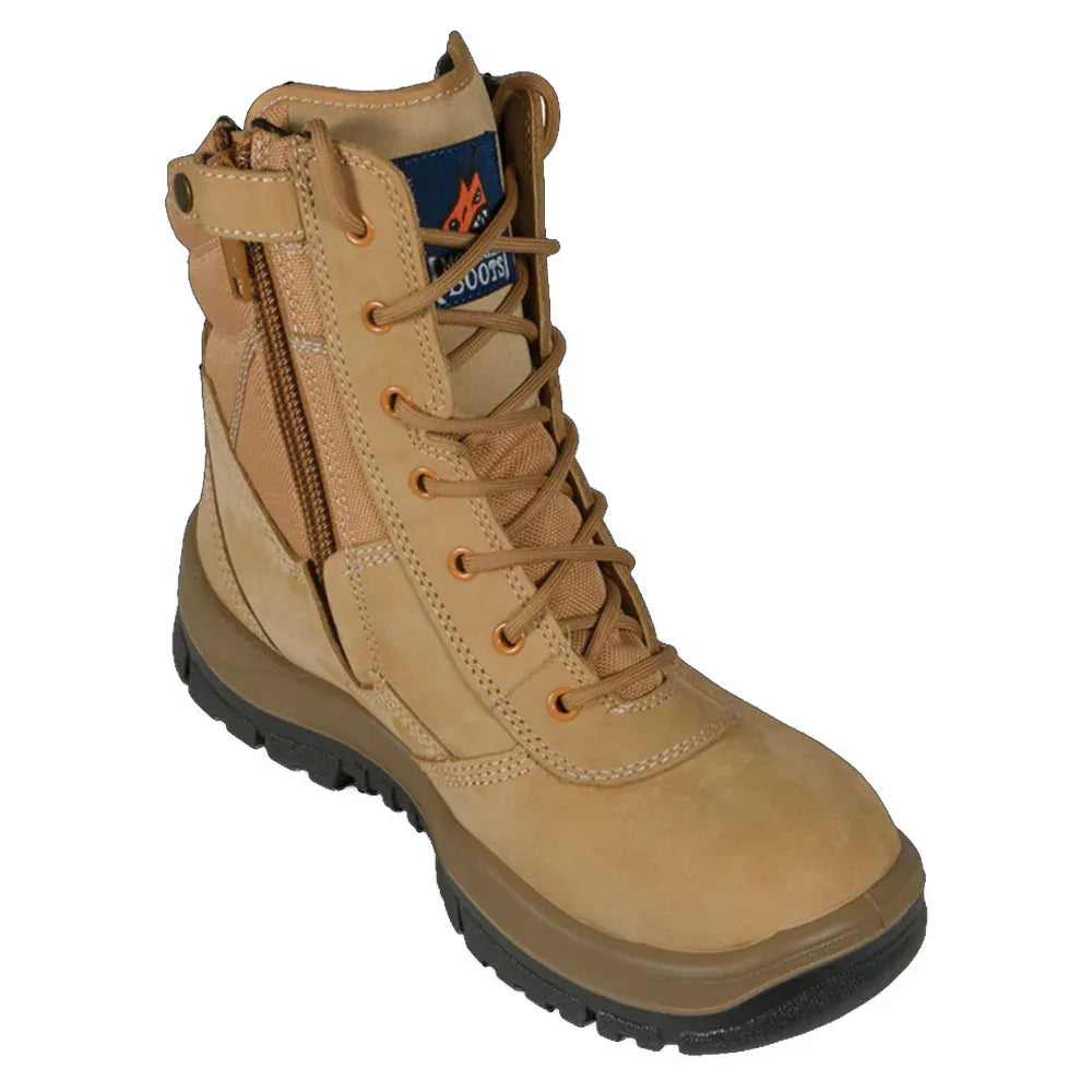 MONGREL 'P' Series Wheat High Leg Zip Sided Safety Boots 251050 - RSEA Safety Outlet