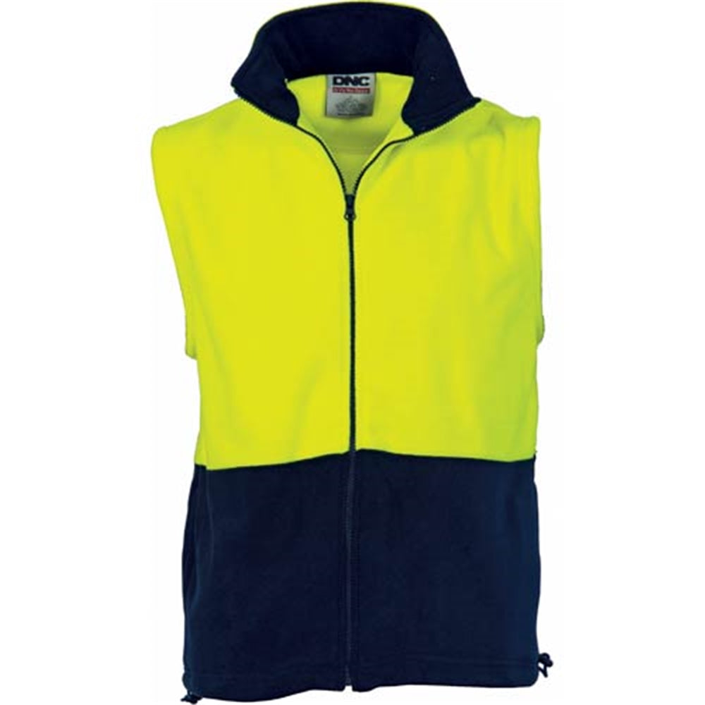 DNC Hi-Vis Polar Fleece Zip Vest 3828