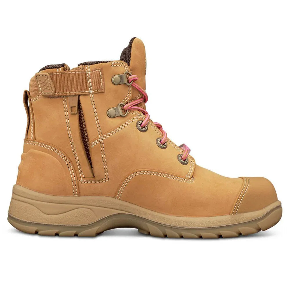 Oliver Women's Wheat Zip Sided Safety Boots 49-432Z - RSEA Safety Outlet