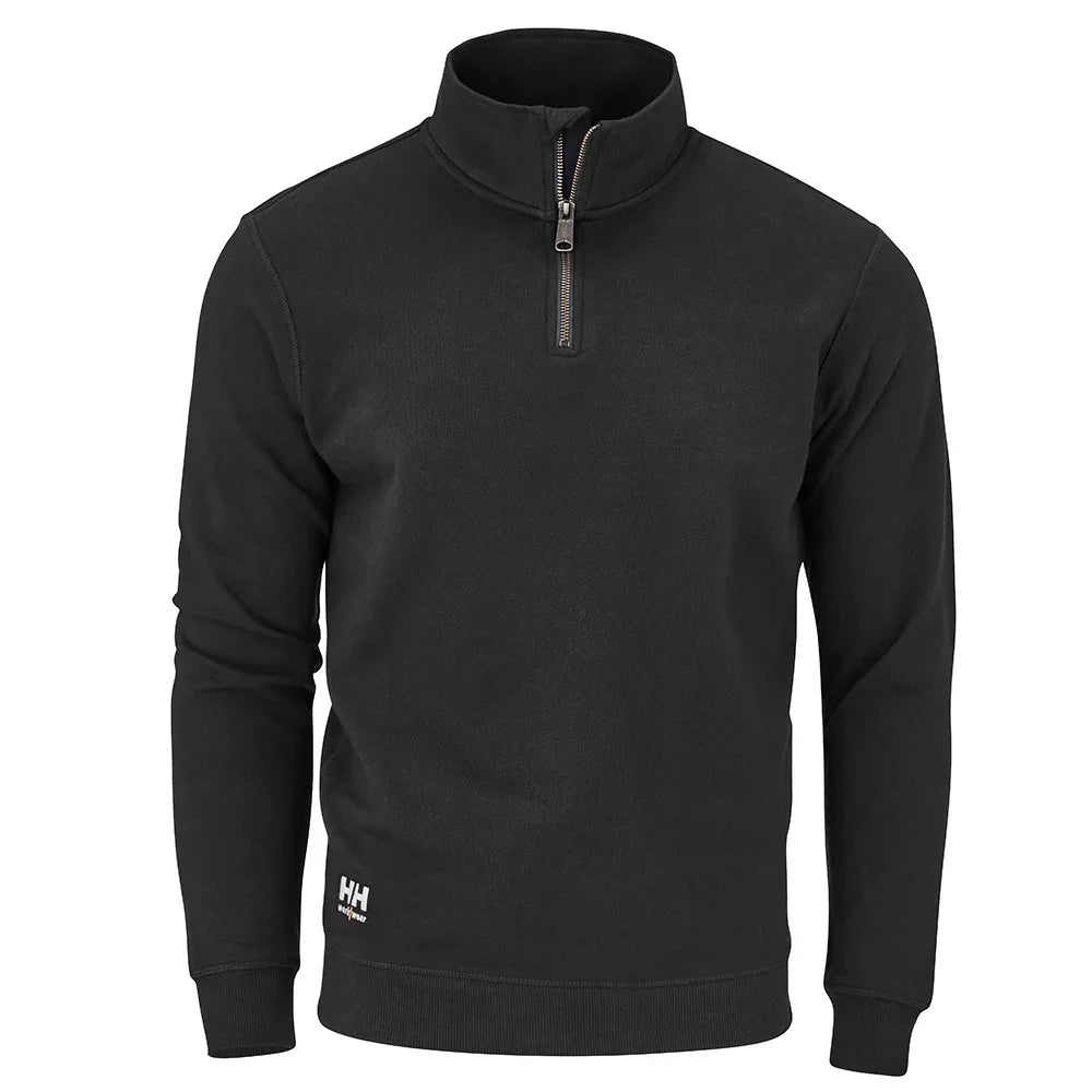 Helly Hansen Oxford Half Zip Sweatshirt - Black - RSEA Safety Outlet