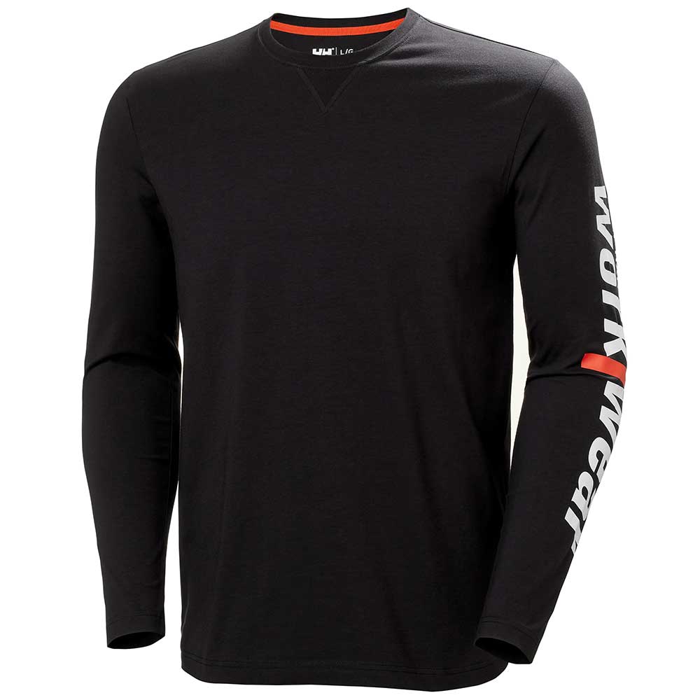 Helly Hansen Graphic Long Sleeve T-Shirt - Black