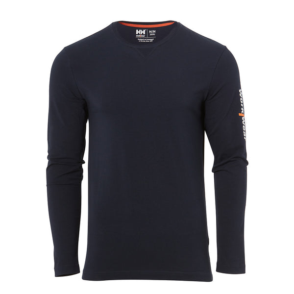 Helly Hansen Graphic Long Sleeve T-Shirt - Navy - RSEA Safety Outlet