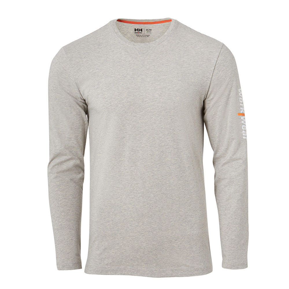 Helly Hansen Graphic Long Sleeve T-Shirt - Grey Melange