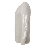 Helly Hansen Graphic Long Sleeve T-Shirt - Grey Melange