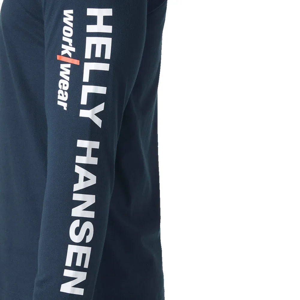 Helly Hansen Classic Logo Longsleeve T-Shirt - Navy - RSEA Safety Outlet