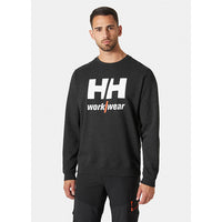 Helly Hansen Classic Logo Sweatshirt - Black Melange - RSEA Safety Outlet