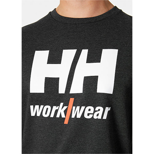 Helly Hansen Classic Logo Sweatshirt - Black Melange - RSEA Safety Outlet