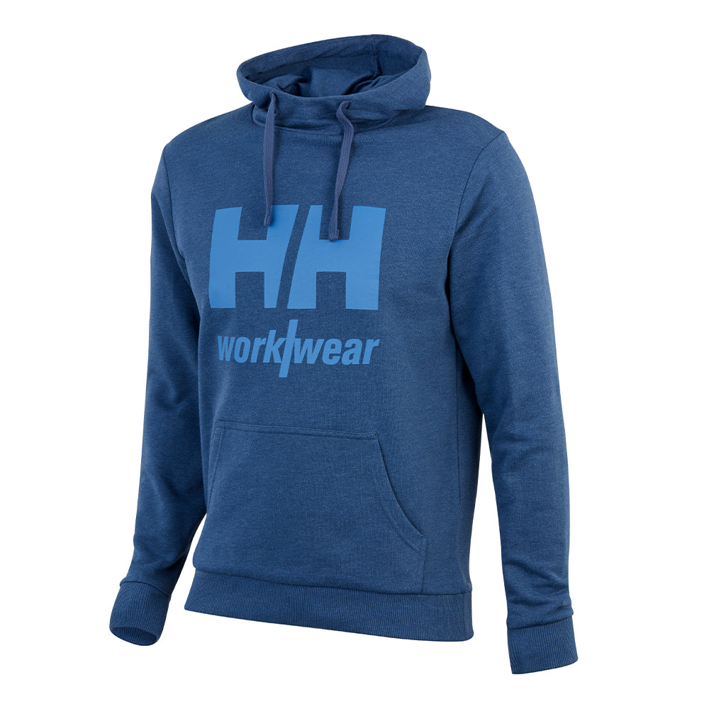 Helly Hansen Logo Hoodie - Deep Steel Melange - RSEA Safety Outlet