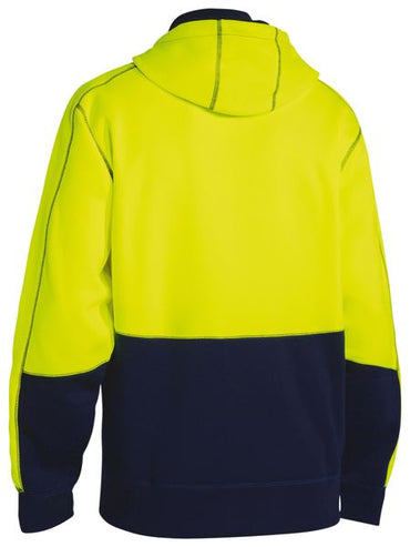 Bisley Safetywear Two Toned Hi-Vis Fleece Hoodie