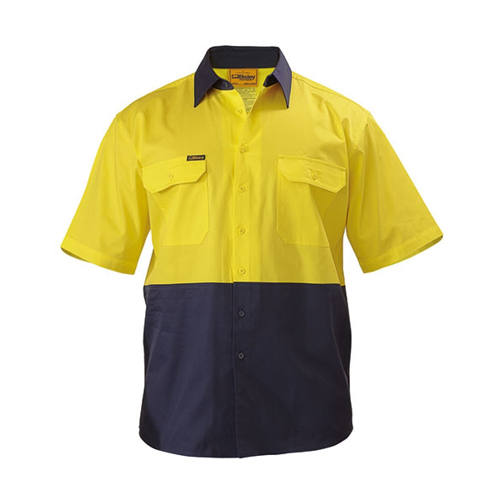 Bisley Hi Vis 2 Tone Cool Lightweight Short Sleeve