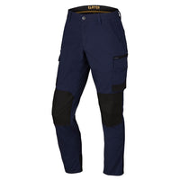 Eleven Workwear Contrast Panel Cargo Pant - Navy Black