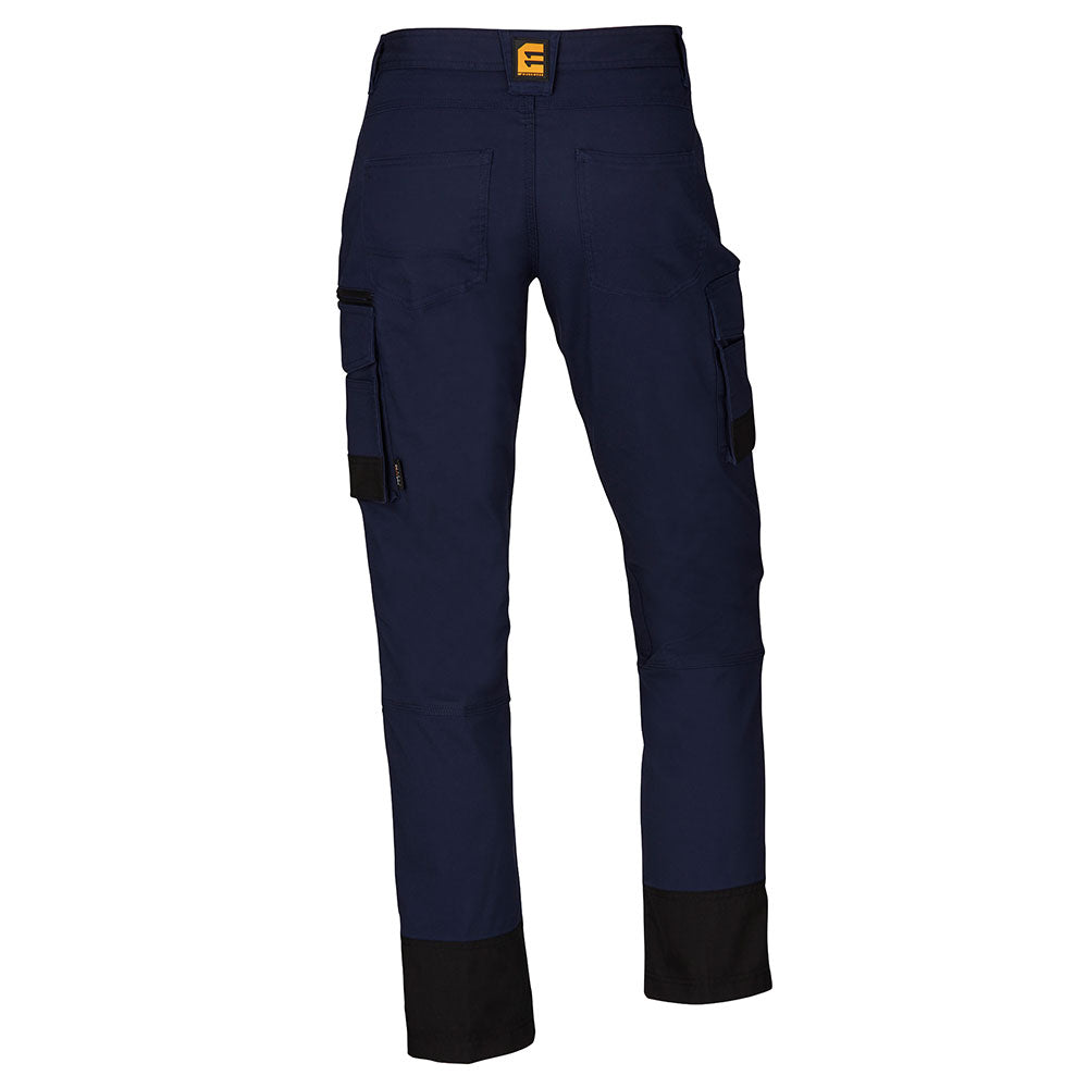 Eleven Workwear Contrast Panel Cargo Pant - Navy Black