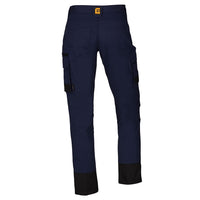 Eleven Workwear Contrast Panel Cargo Pant - Navy Black