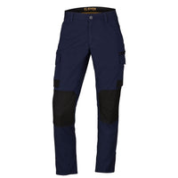 Eleven Workwear Contrast Panel Cargo Pant - Navy Black