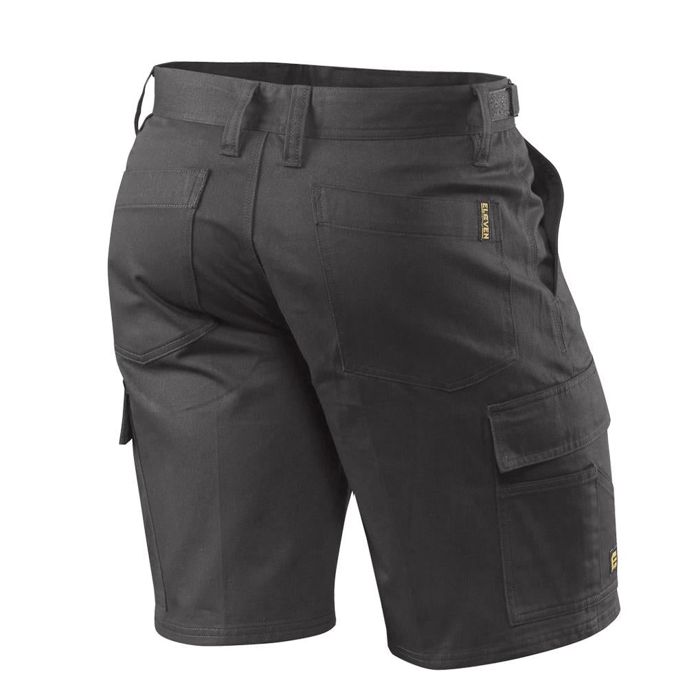 ELEVEN Workwear Essential Drill Cargo Work Short - Charcoal - RSEA Safety Outlet