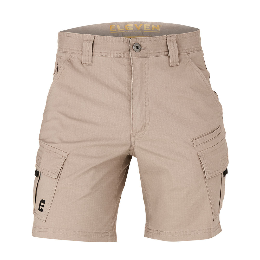 Eleven Workwear Jett Stretch Cargo Short - Khaki