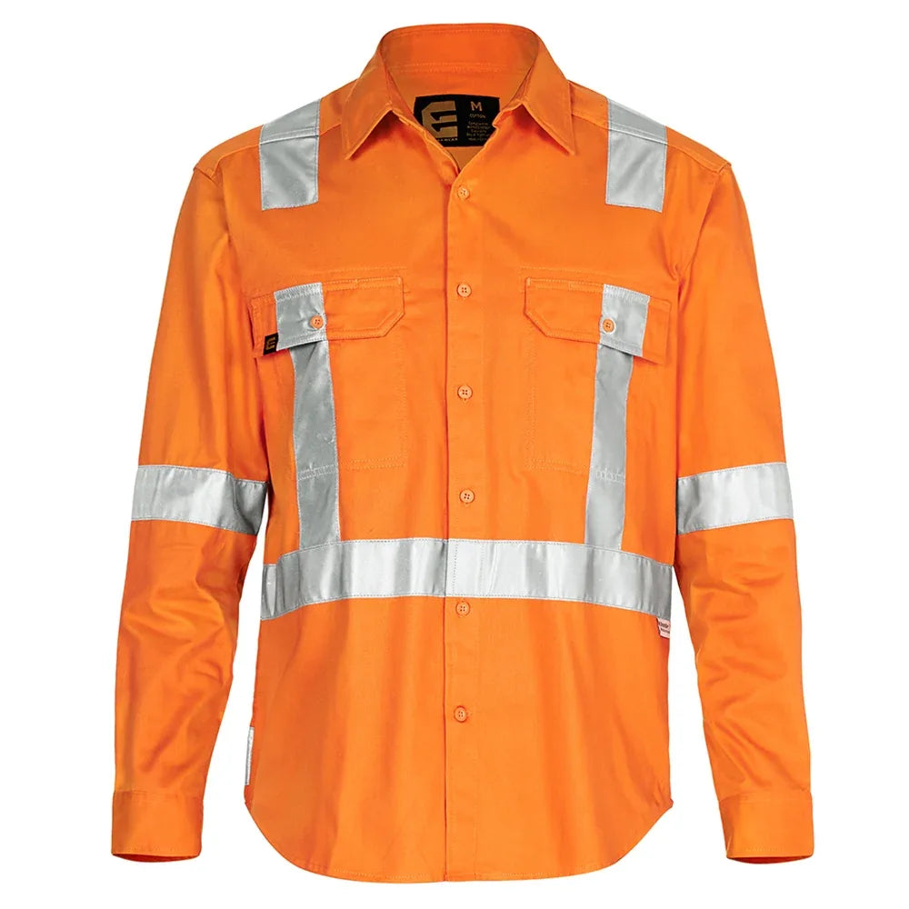 ELEVEN Workwear 3M™ 'X' Taped L/S Drill Shirt - RSEA Safety Outlet